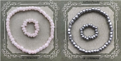 Náramek - Mini Glass Elastic String — foto 6