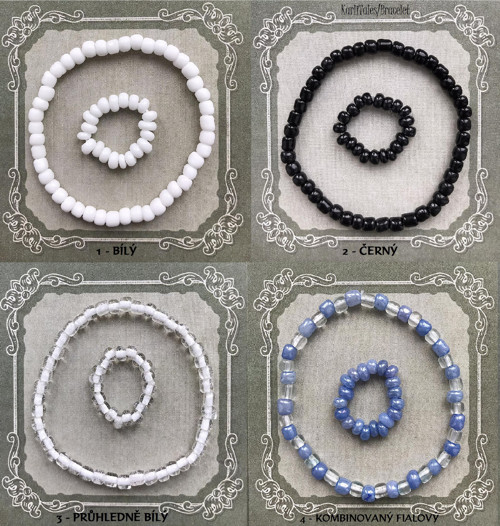 Náramek - Mini Glass Elastic String — foto 2