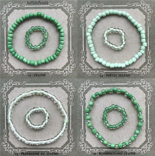 Náramek - Mini Glass Elastic String — foto 5