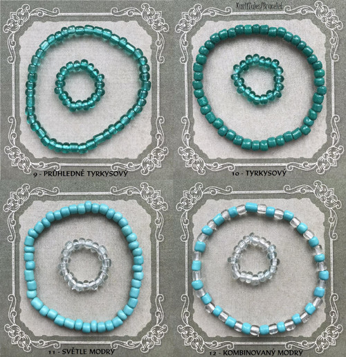 Náramek - Mini Glass Elastic String — foto 4