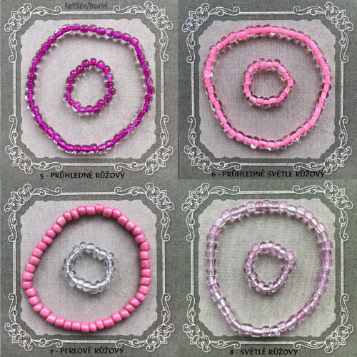 Náramek - Mini Glass Elastic String — foto 3