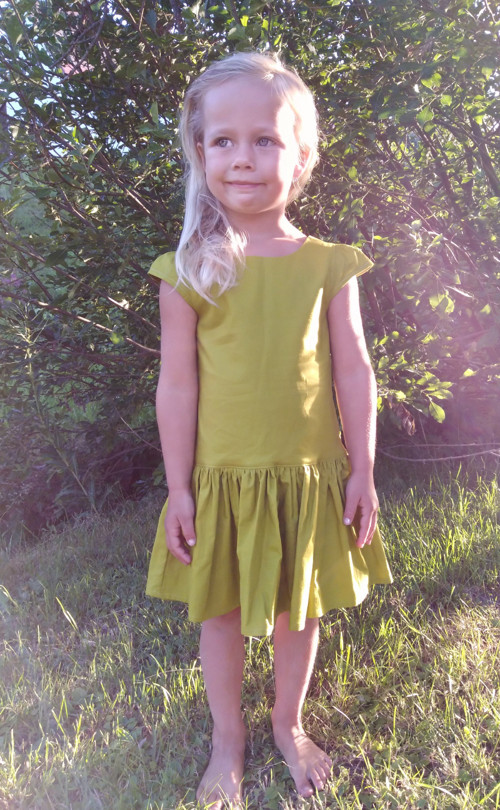 Bavlněné šatičky UZUME, zelené, 110 — foto 3