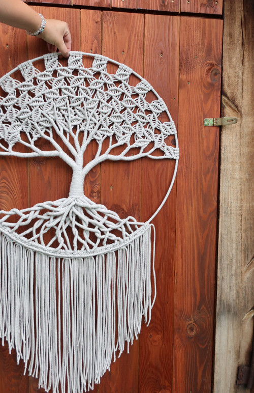 Strom života macramé - průměr kruhu 60cm — foto 2