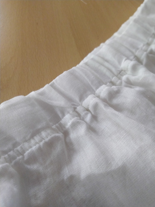 Sukně bílá (barevná) lněná — foto 2