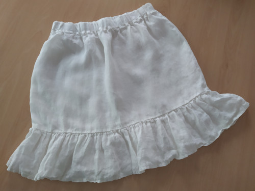 Sukně bílá (barevná) lněná — foto 4