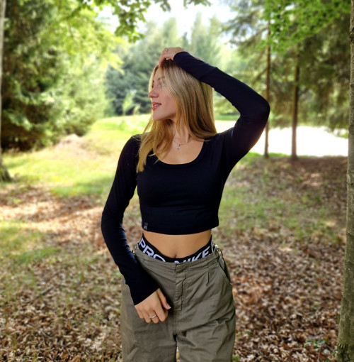 Crop top černý...XS — foto 2