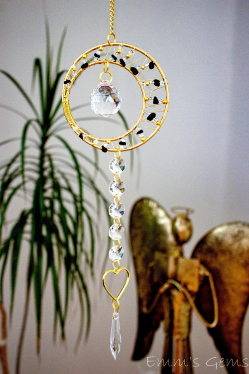 Suncatcher/Lapač Slunce Luna Obsidián — foto 3