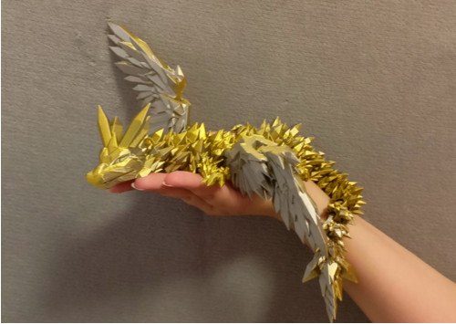 Krystalový Drak - 35 cm - 3D Tisk — foto 2