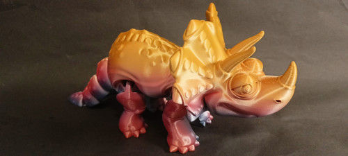 Flexi Triceratops - 20 cm - 3D tisk — foto 2