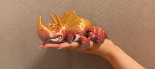 Flexi Triceratops - 20 cm - 3D tisk — foto 3
