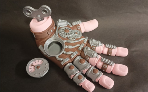 Flexi Steampunková Ruka - 19 cm - 3D Tisk — foto 2