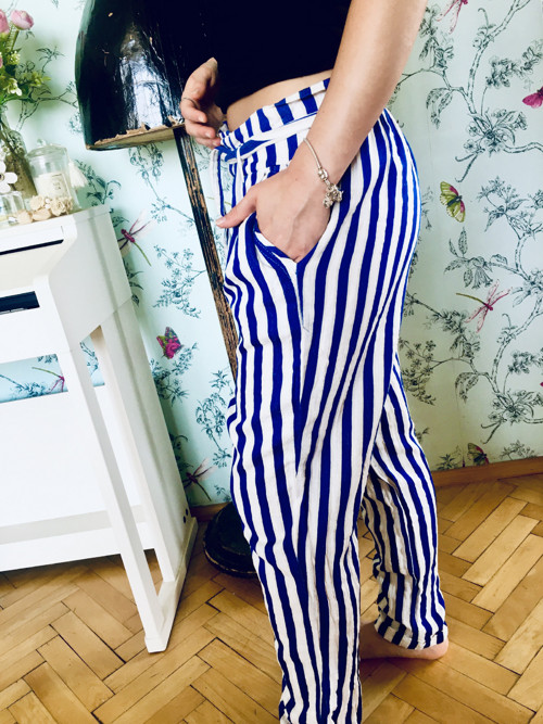 Kalhoty lněné v proužku — foto 3