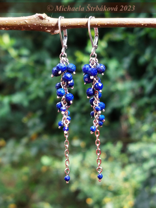 Náušnice z lapis lazuli — foto 2