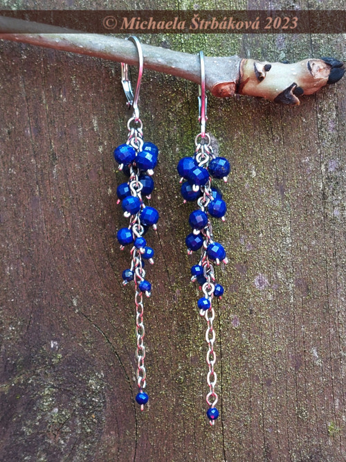 Náušnice z lapis lazuli — foto 4