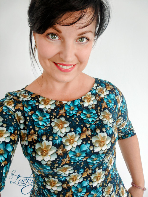 Modré romantické šaty — foto 2