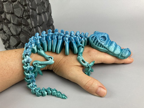 Flexi krokodýl L - 33 cm, 3D tisk — foto 2