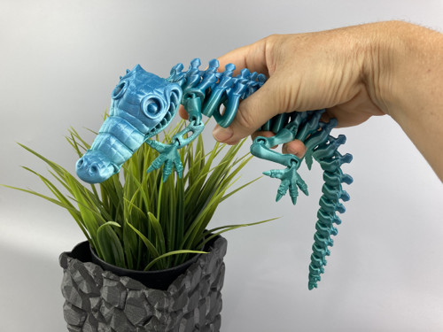 Flexi krokodýl L - 33 cm, 3D tisk — foto 6