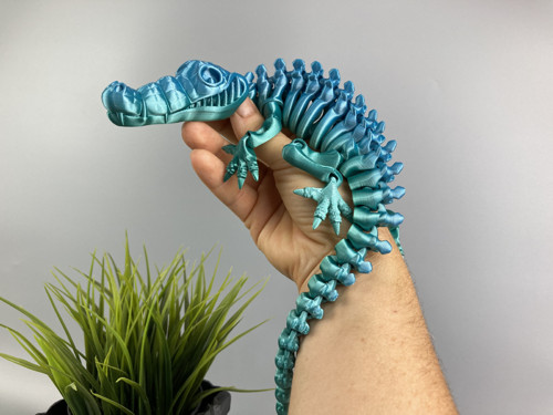 Flexi krokodýl L - 33 cm, 3D tisk — foto 3