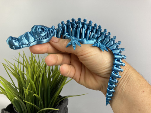 Flexi krokodýl M - 27 cm, 3D tisk — foto 2