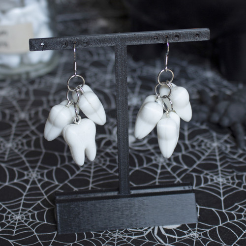 Náušnice Halloween - zoubková víla — foto 3