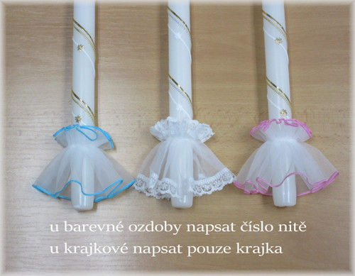 Křestní sada 3D rouška, svíce, ozdoba — foto 6