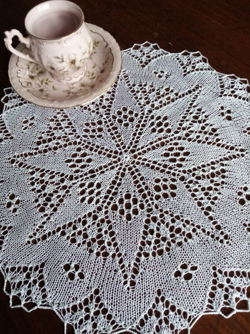 Kulatá pletená dečka Růžice — foto 2