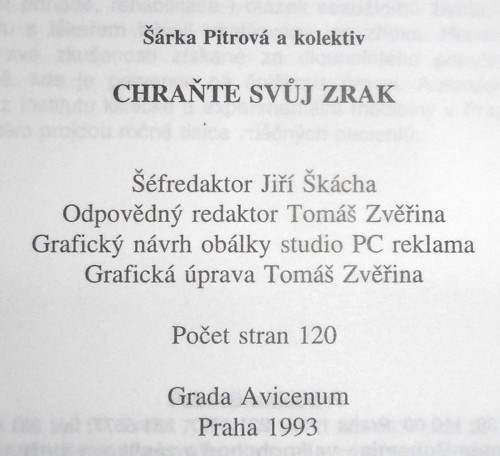 Šárka Pitrová: Chraňte svůj ZRAK, 1993 — foto 5