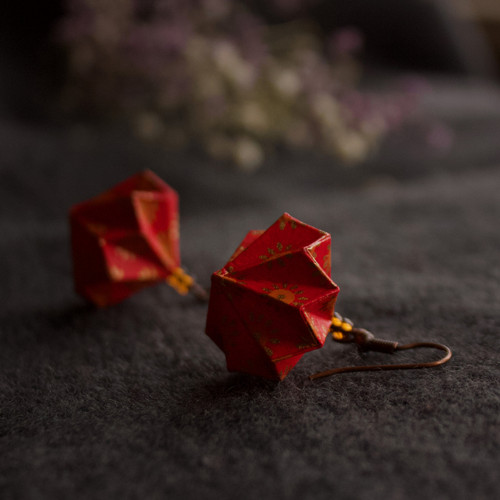 Origami náušnice "sluníčka" — foto 5