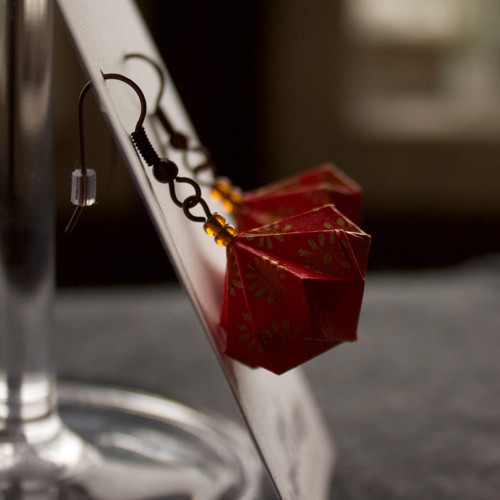 Origami náušnice "sluníčka" — foto 4