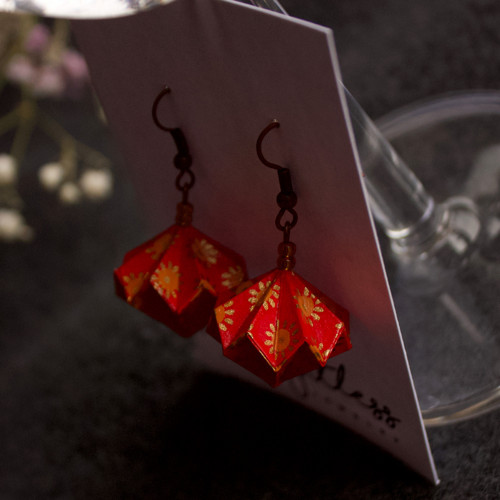 Origami náušnice "sluníčka" — foto 3