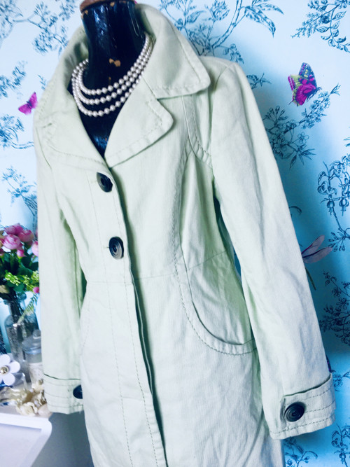 Kabát retro šedesátkový, mint — foto 2