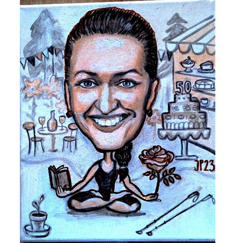 Karikatura - malba na plátno — foto 3