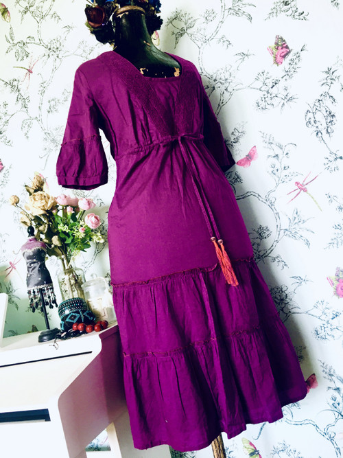 Šaty boho hippie violet — foto 4