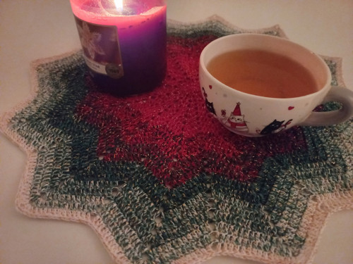 Vánoční hvězda prostírání / děcka / běhoun — foto 4