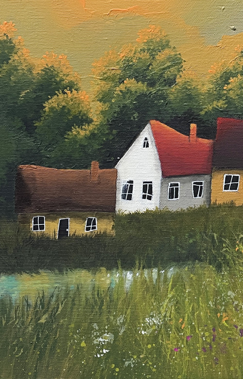Zapadá slunéčko - 40x40cm — foto 3