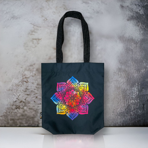 Nákupní taška Mandala - Černá — foto 2