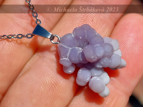 HROZNOVÝ CHALCEDON - přívěsek + video — foto 5