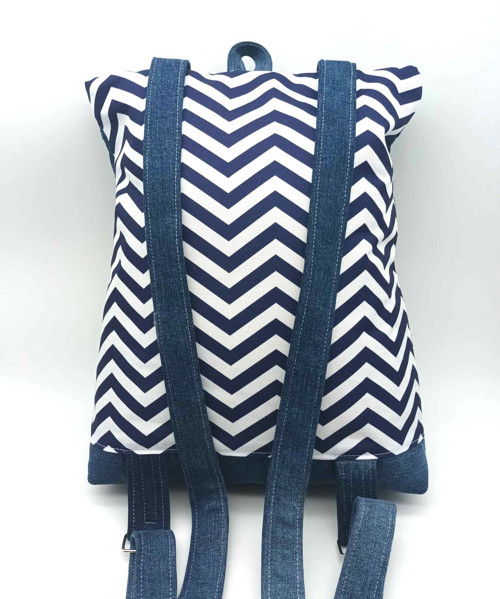 Batoh "Shelly"- modrý chevron — foto 3