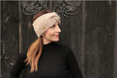 Čelenka alpaka BOUCLÉ - béžová — foto 3