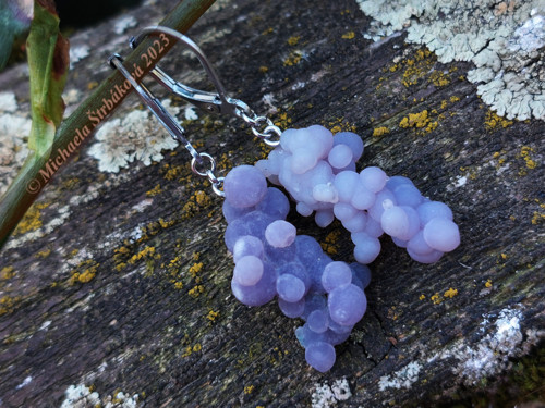 Náušnice s hroznovým chalcedonem + video — foto 4