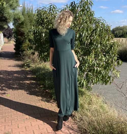Zelené šaty s rolákem dlouhé — foto 6