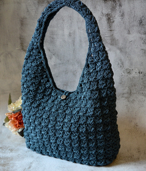 CAMILLA- háčkovaná kabelka 55x 26cm — foto 2