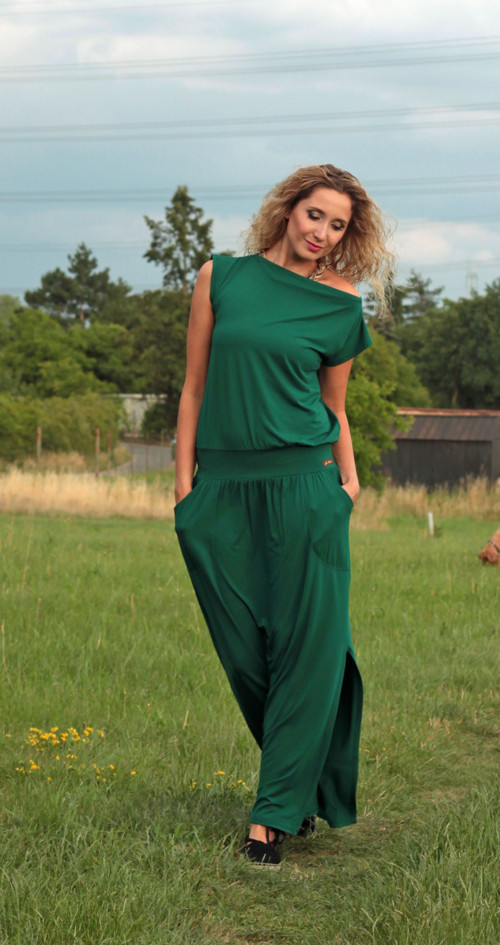 Zelené dlouhé šaty — foto 4