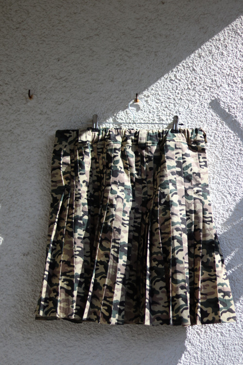 Pánská bavlněná sukně- khaki — foto 2
