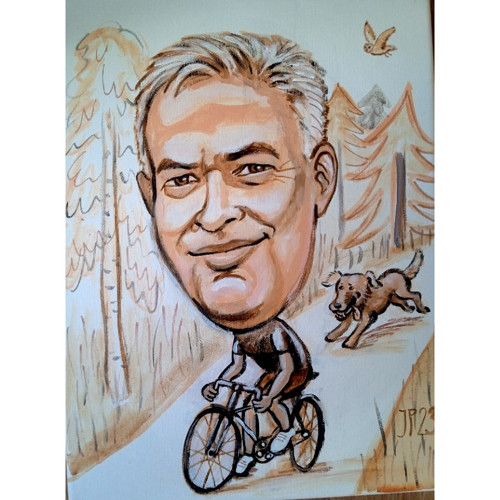 Karikatura - malba na plátno — foto 2