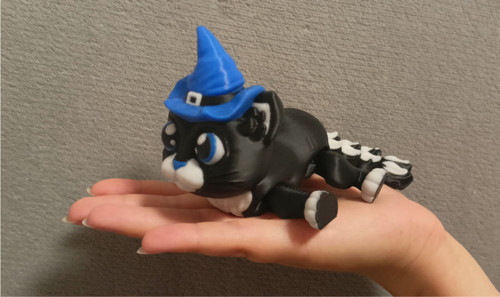 Kouzelná Černá Kočka - 11 cm - 3D Tisk — foto 3