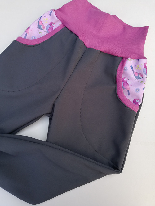 Softshellové kalhoty- PTÁČCI - kapsy — foto 3