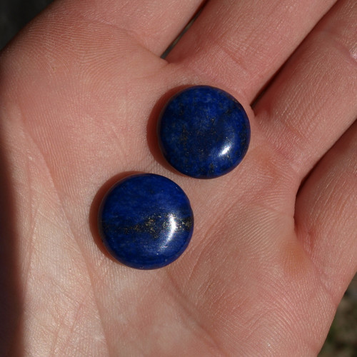 Lapis lazuli, pár čoček 16 mm — foto 5