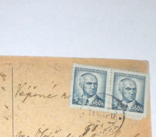 ČB vánoční POHLEDNICE, rok 1945 — foto 2