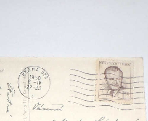 ČB velikonoční POHLEDNICE, rok 1950 — foto 3